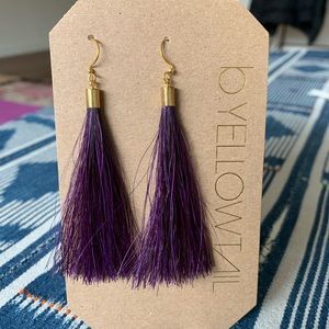 B. Yellowtail Purple Tassel Earrings